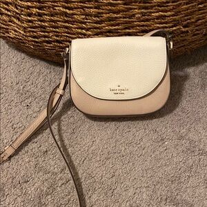 Kate Spade Beige and White Crossbody Bag